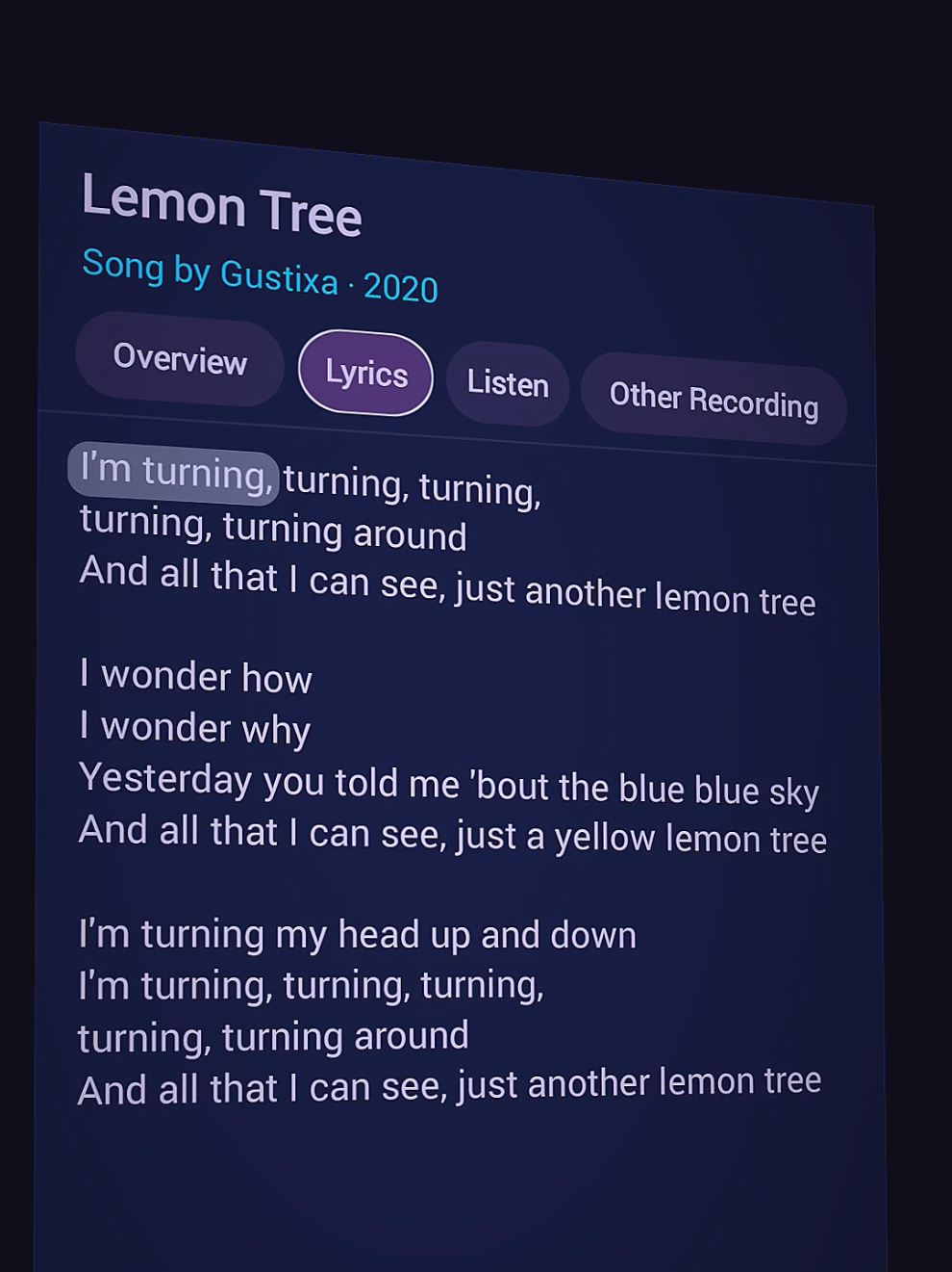 Lemon Tree 🍊🎧  Lyrics Music 🎶 #gustixa #lemontree #lyrics #music #lyriqueenn 