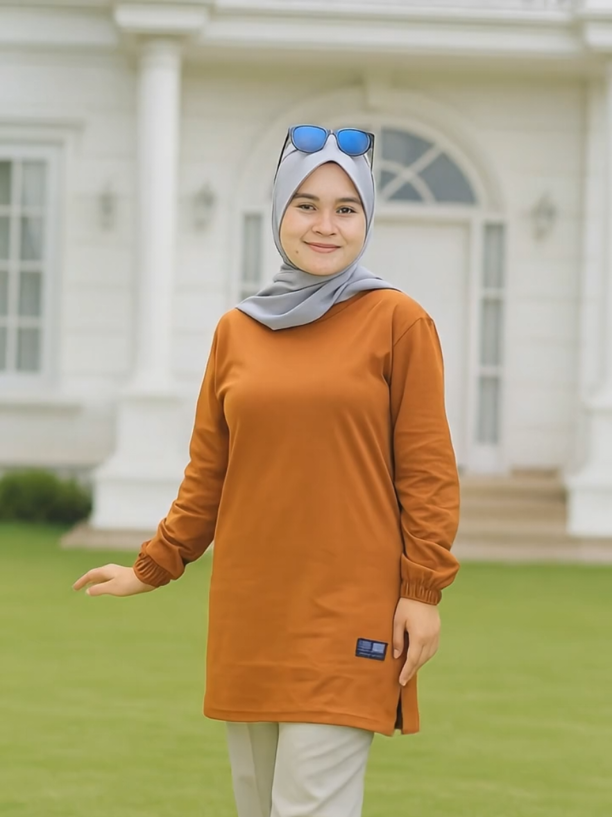 TUNIK JUMBO lengan panjang wanita kerut pakai karet bahan kombet 24s polos kaos katun muslim Combed Dewasa Atletis Transparent rahayu Basic #tunik #muslim #promoguncang88 #trending #fyppppppppppppppppppppppp 