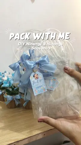 Packing souvenirs for Primo’s ninangs & ninongs 🪴💙✨ #baptismsouvenir #diysouvenirs #flowerinapot #fyp #foryou 
