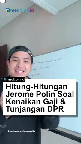 @jeromepolin, influencer dengan latar belakang pendidikan Matematika Terapan di Universitas Waseda, Jepang, menyoroti isu kenaikan gaji dan tunjangan anggota Dewan Perwakilan Rakyat (DPR) RI yang kini tengah menjadi perhatian publik. Jerome menilai bahwa sebagai wakil rakyat, anggota DPR RI tidak sepantasnya memperoleh gaji dan tunjangan sebesar itu ketika masyarakat masih menghadapi kesulitan ekonomi. Melihat rincian gaji dan tunjangan tersebut, Jerome hanya bisa tersenyum pahit. Dok. Instagram/jeromepolin #medcomid #mudamemberiarti #gaji #dpr #jeromepolin 