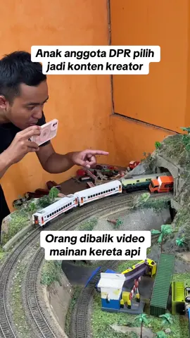 Anak anggota DPR jadi pembuat video mainan kereta api #fyp #fypシ゚ 