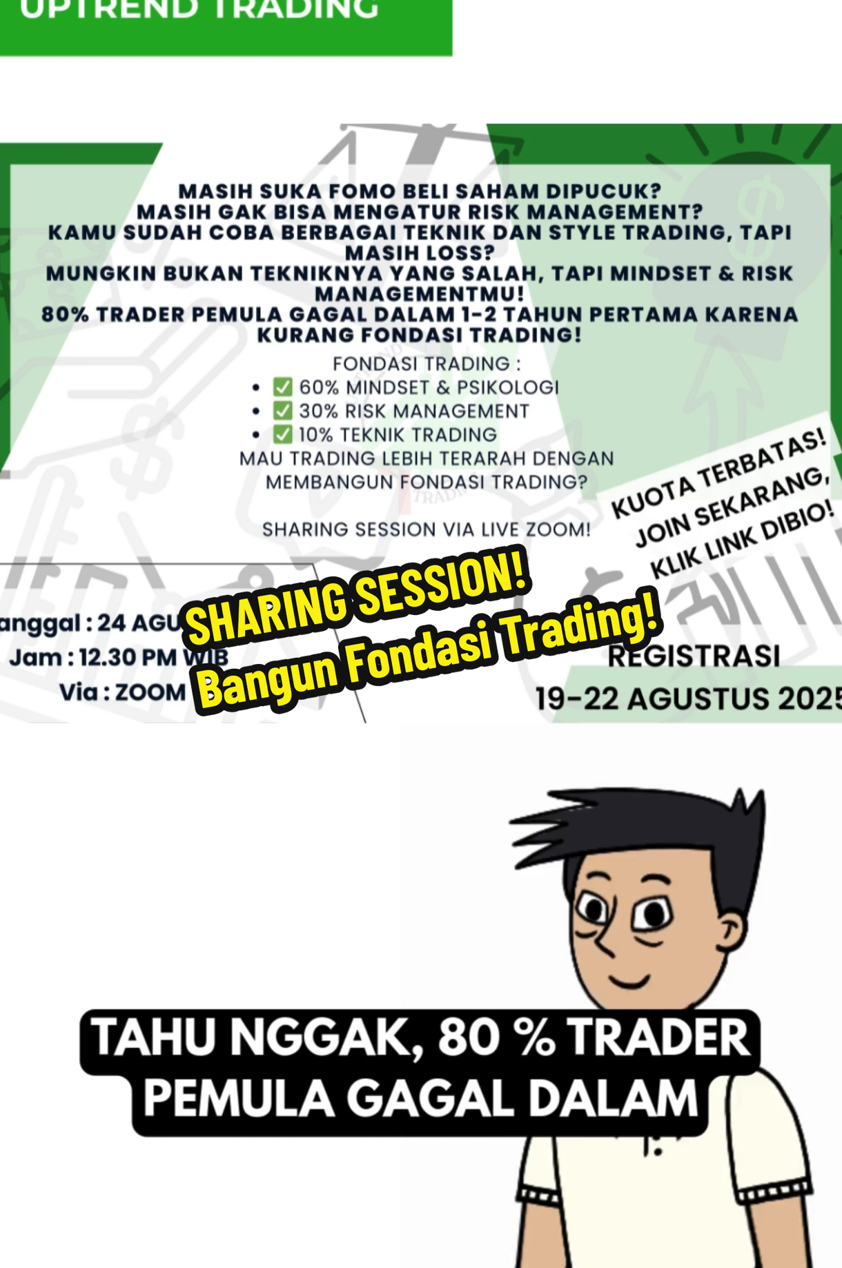 SHARING SESSION! Bangun Fondasi Trading! #trading #teknikalanalisis #uptrendtrading #sharingsession #bangunfondasitrading 