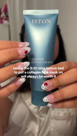 your skin will thrive with this 🎀🏹🤍 #skincare #facemask #collagenmask #skincaretips #nightroutine 