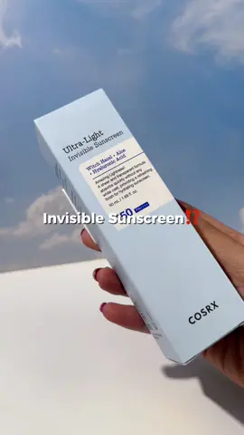 invisible sunscreen?!😱☀️#COSRX #invisiblesunscreen #sunscreen 