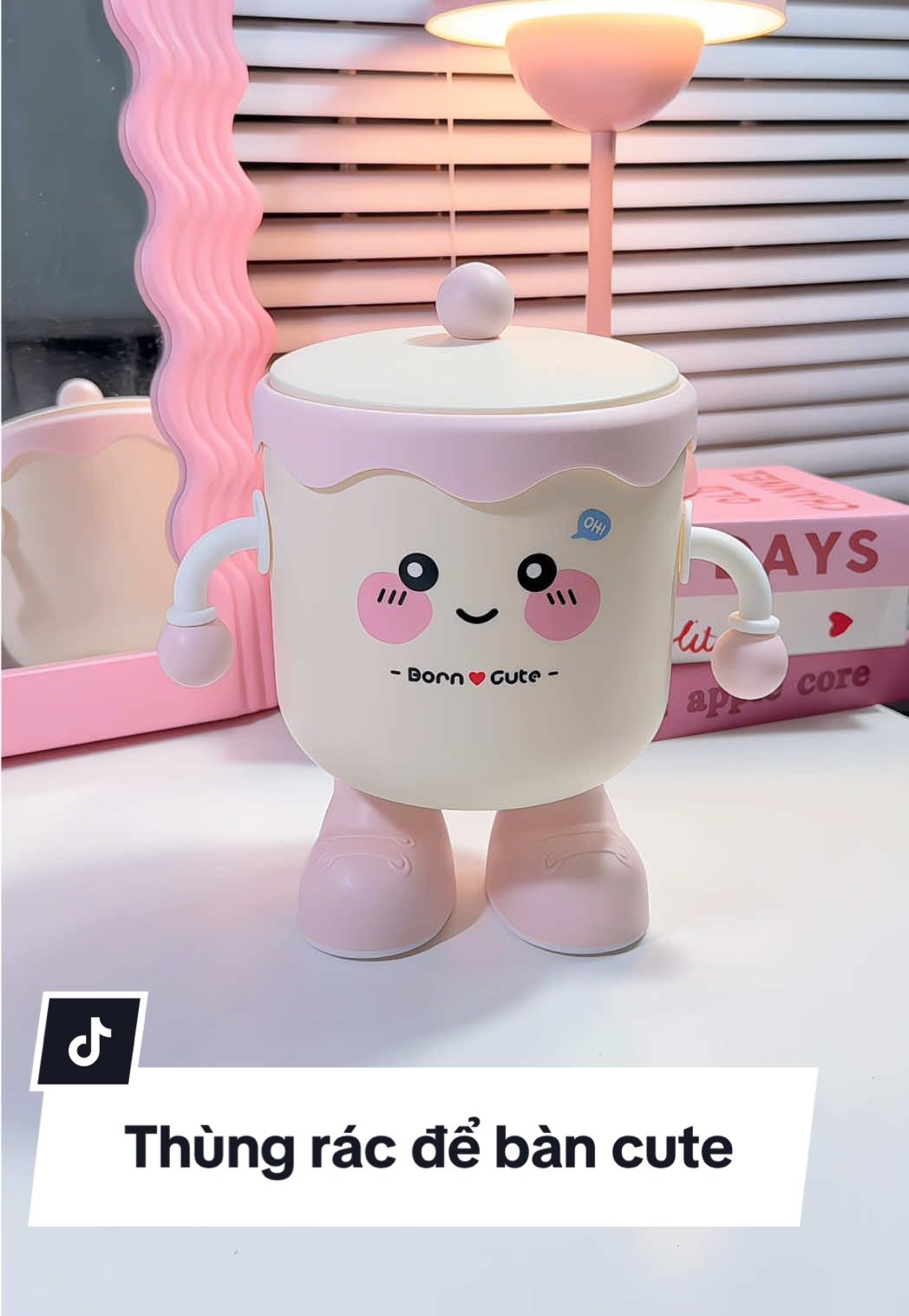 Thùng rác mà xinh vậy cũng ko nở bỏ rác nhe #thungracminideban #thungracdeban #decorphong #reviewcamoi #giadungtienich 