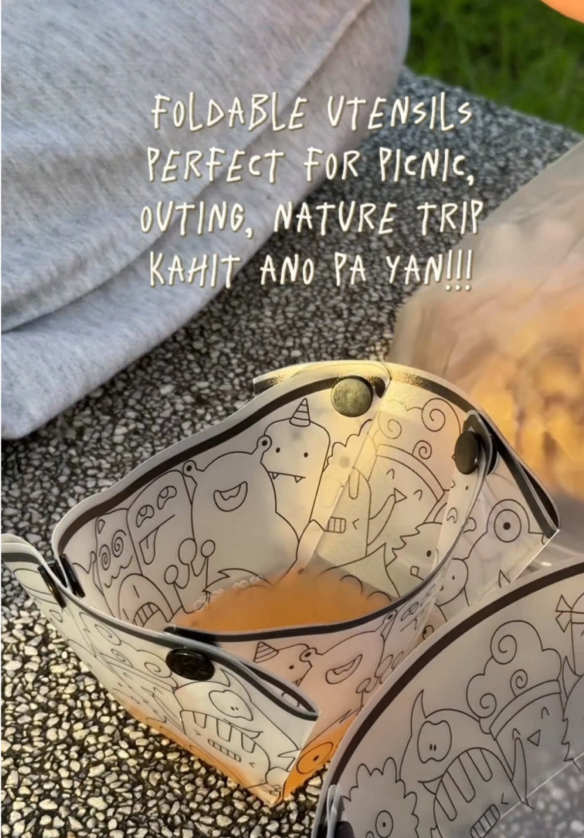 #creatorsearchinsights #foldableutensils #naturetrip #outing #picnic perfect for outing, picnic, nature trip!!! foldable utensil set, chopping board, bowl, plate
