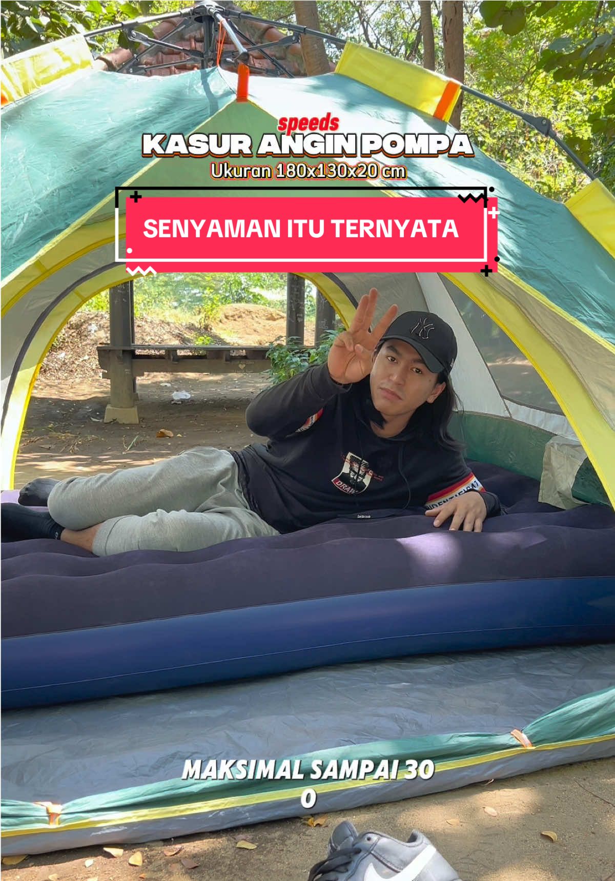 Membalas @naufal.widana CAMPING MAKIN NYAMAN PAKAI KASUR BEGINI!🤩 Yuk buruan check out kasur angin pompa di keranjang kuning! #kasurcamping #kasurangin #kasurpompa #airbed #rafiz 