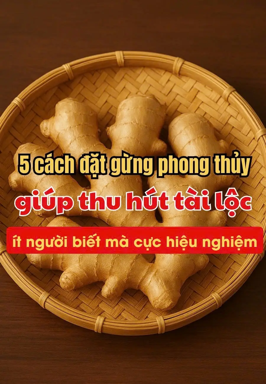 Trong phong thủy, gừng mang năng lượng dương mạnh mẽ, tượng trưng cho sự ấm áp, bảo hộ và thịnh vượng. Đặt gừng đúng vị trí trong nhà không chỉ giúp trừ tà, xua uế khí mà còn kích hoạt cung tài lộc, đem đến bình an và may mắn cho gia chủ. #phongthuytamlinh #thuhuttienbac #phongthuymocthao #phongthuy #tailoc #mayman 