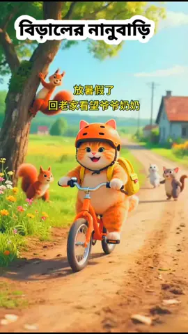 বিড়াল নানুবাড়ি গেল #kidsactivities #cartoon #কার্টুন #kartun #kids 