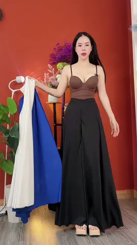 Quần lụa ống rộng 90cm #xuhuong #thoitrangnu 