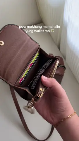 my favorite classy wallet! 🥰 may coin purse and kasya laminated ids 💸 #wallet #wallets #walletforwomen #coinpurse #smallwallet 