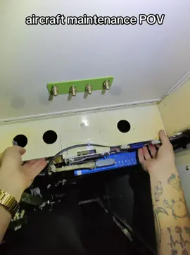 when the manual says to pull 2 breakers in a terrible spot, you kinda have to do it unfortunately #aircraftmaintenance #aircraftmechanic #mechanic #aviation #amt 