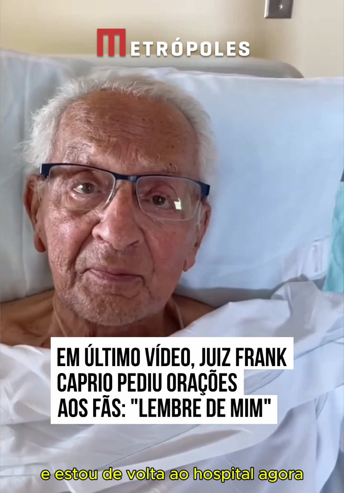 💔  No último vídeo postado em seu perfil nas redes sociais, o juiz #FrankCaprio havia pedido orações aos milhões de seguidores que acompanhavam sua rotina. Na imagem, publicada no Instagram na terça-feira (19/8), 