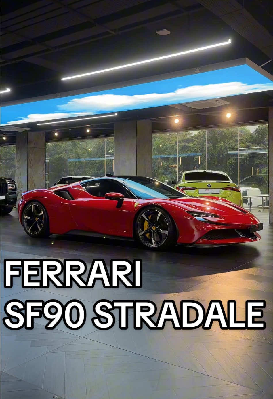 Ferrari SF90 Stradale – the ultimate hybrid supercar ⚡️🐎 Dressed in Rosso Corsa with Nero DS two-tone bodywork, this masterpiece is loaded with options: Carbon fibre trims, titanium exhausts, yellow calipers, forged diamond 20