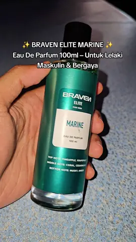 Tampil fresh, confident & tahan lama sepanjang hari. Sekali spray, aura lelaki sejati terus menyerlah! #braven #marine #perfume #fyp 