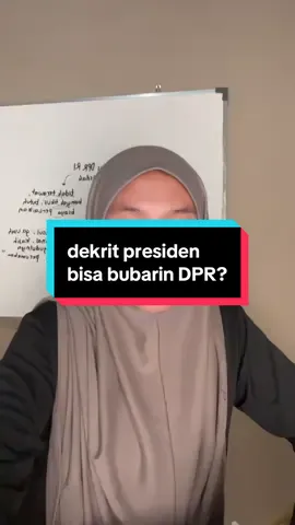DPR itu dilindungi konstitusi Pasal 20: DPR punya fungsi legislasi. Pasal 7C: Presiden tidak bisa membubarkan DPR. Jadi kalau mau bubarin DPR maka harus amandemen konstitusi, yang bisa dilakukan lewat MPR #bubarkandpr #gajidprnaik #dprri #dpr #dekritpresiden 