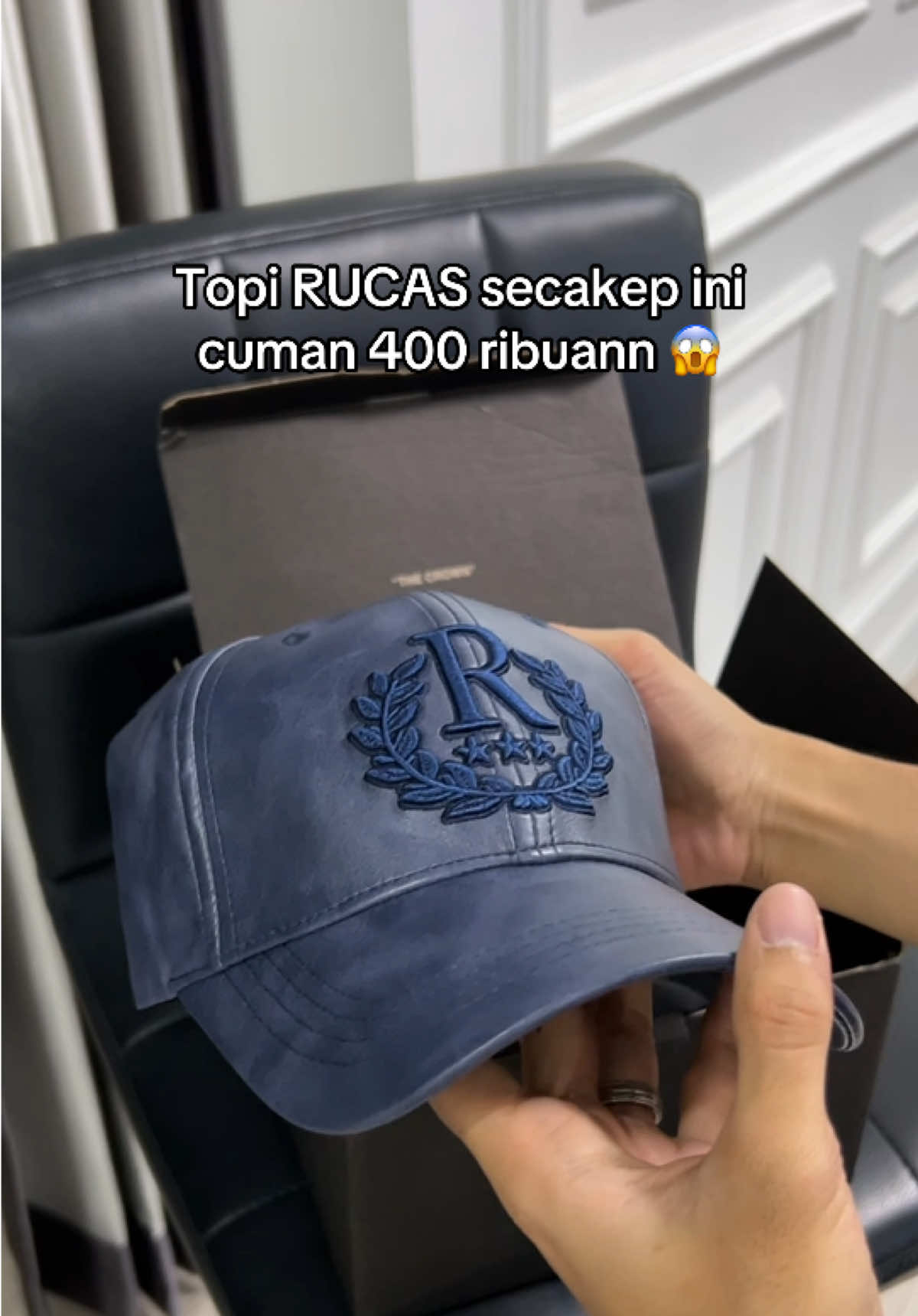 RUCAS Crown Leather Cap Blue udah ready di exgrod store 😤 #exgrodstore #rucasofficial #rucascap #rucascrown #fypp 