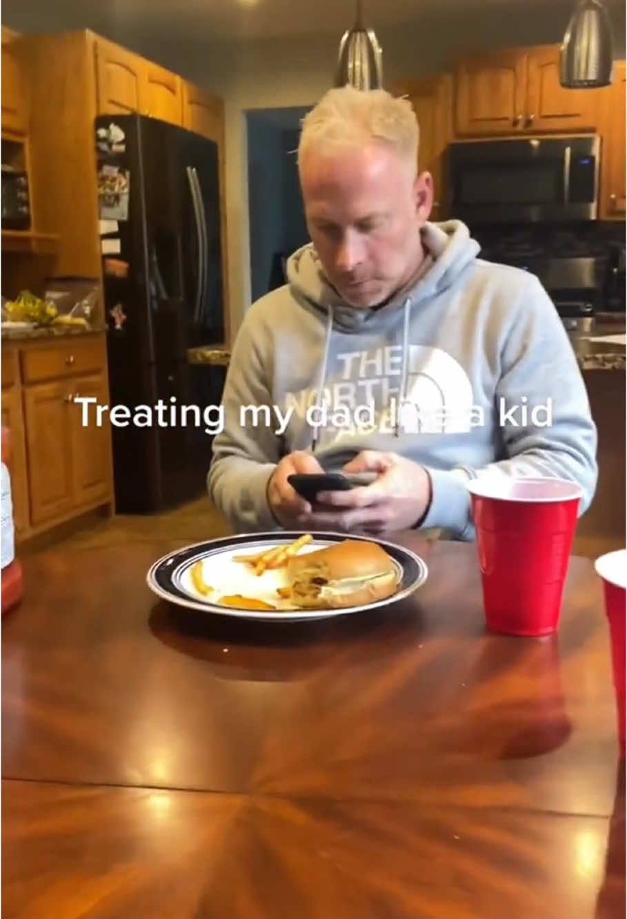 Treating my dad like a kid #fake #joke #dad #prank #funny #real #foryou #father 