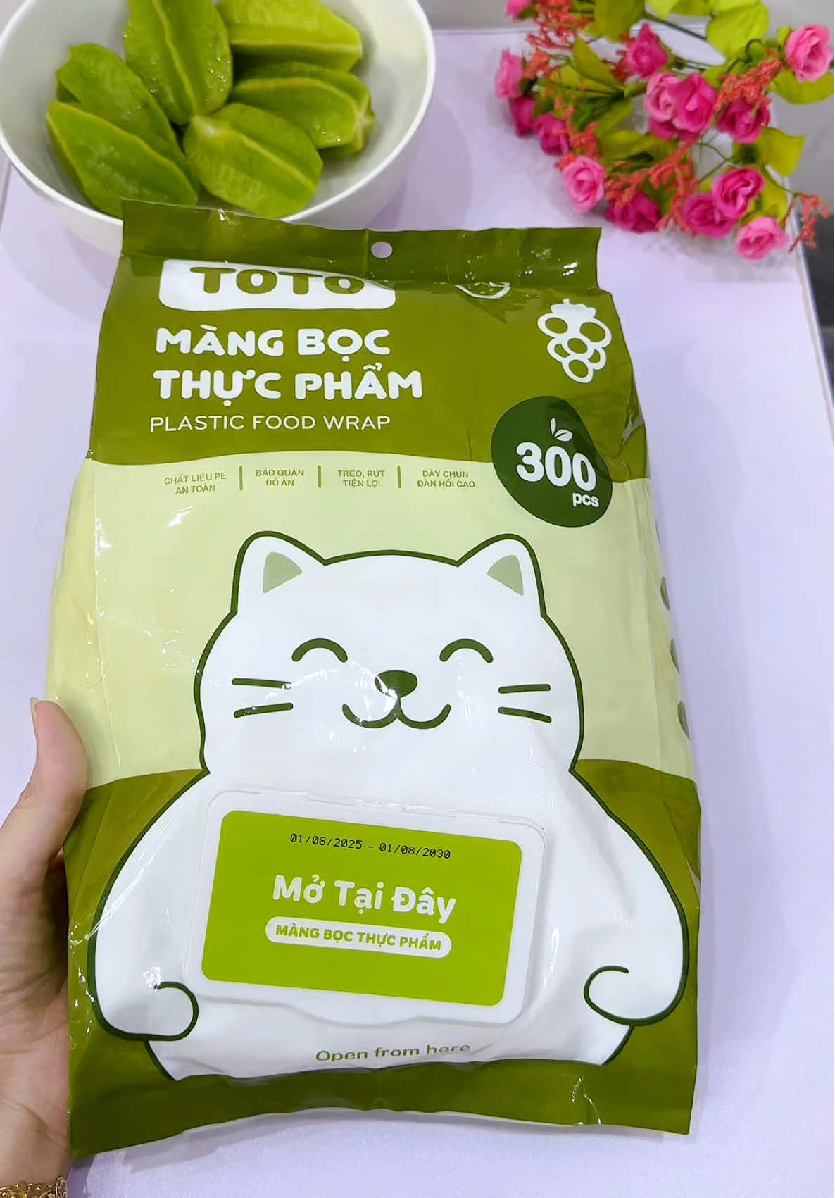 Màng bọc thực phẩm size to 38cm bọc thức ăn ở tô dĩa hộp lớn đều được #shopgiadungtramtram #mangbocthucpham #mangbocthucphamtoto #giadungnhabep #review 