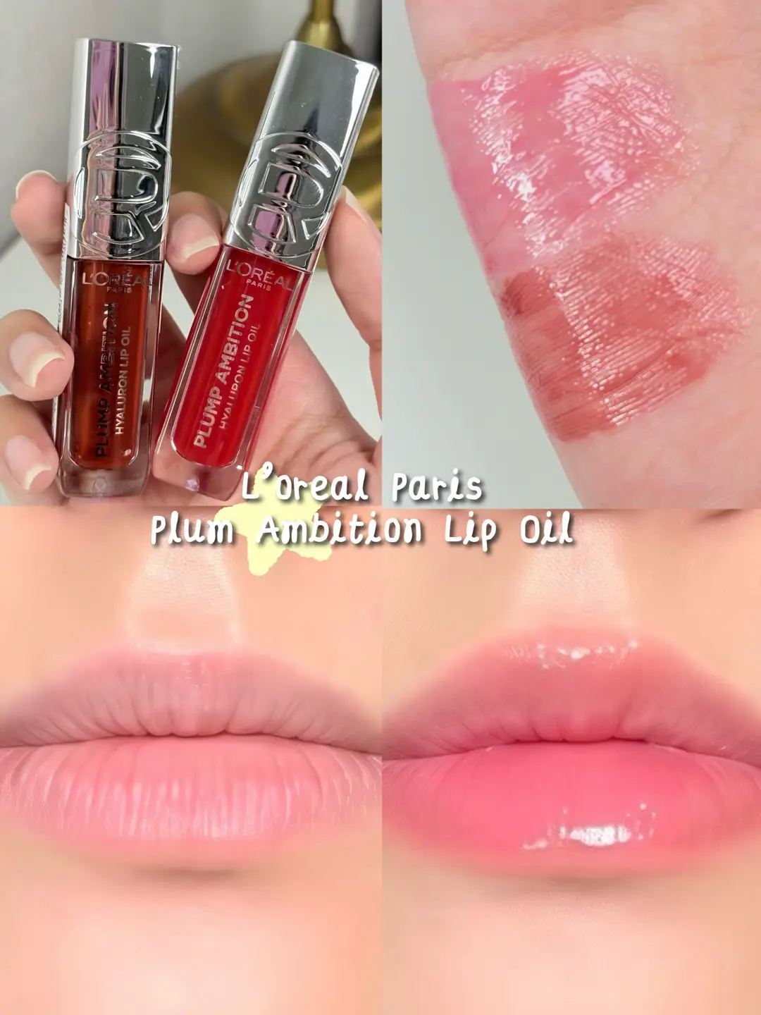 ว้าวมากกับรุ่นนี้ L’Oreal Paris Plump Ambition ✨   ตอนแรกลองเล่นๆแต่ผลลัพธ์จึ้งมาก ปากอิ่มฟูขึ้นเหมือนฉีดฟิลเลอร์ แถมเบลอร่องปากด้วย (ฟิลลิ่งตอนทาแอบเย็นๆที่ปาก)   จริงๆมีสีให้เลือกเยอะมากกกก มายกดมา 2 สี ส่วนตัวให้ 380 คือที่สุดแห่งความธรรมชาติ !!  #Lorealparisth #plumpambition #รีวิวลิป #ลิปออยล์ #รีวิวบิวตี้ 