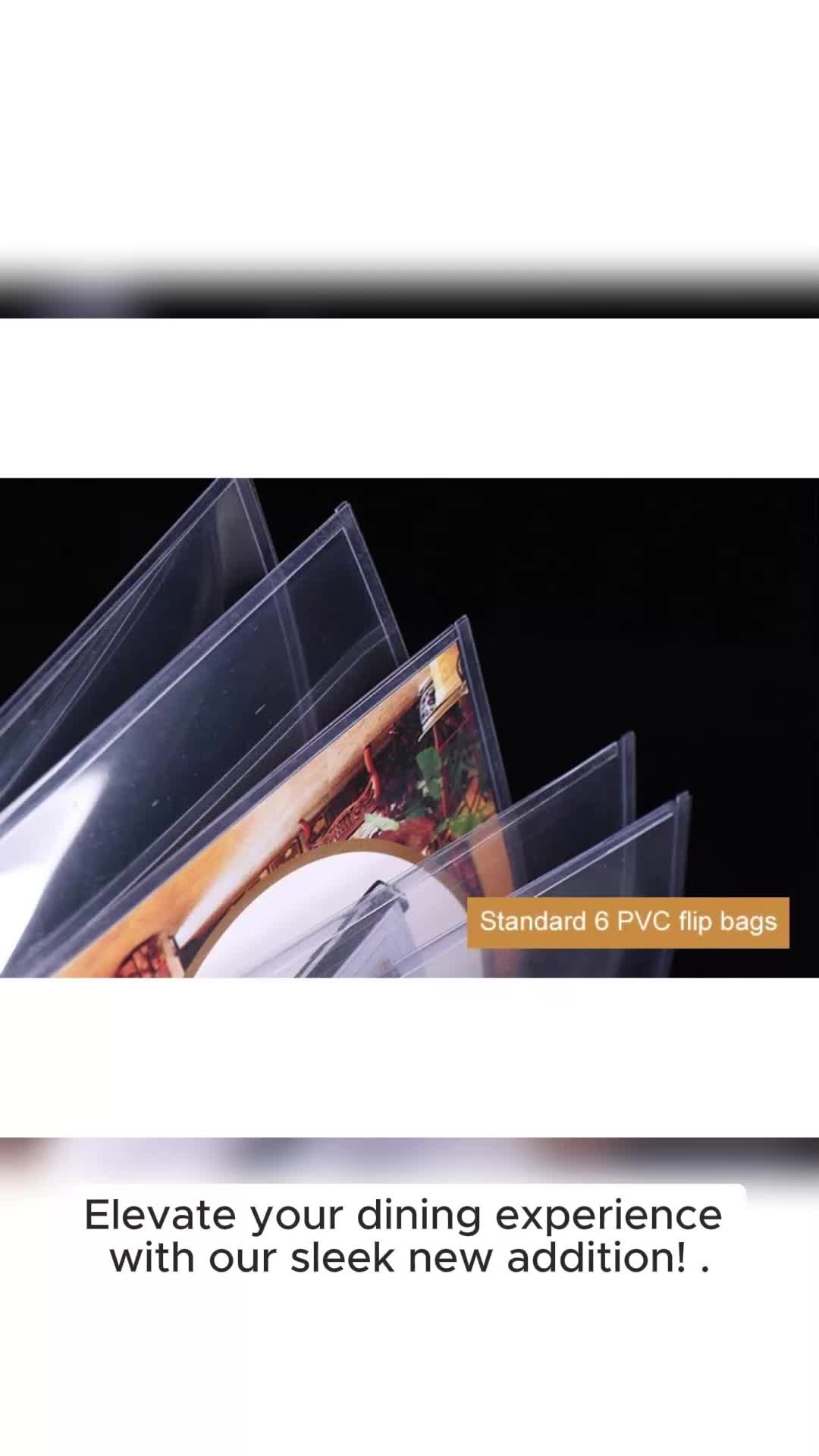 6 - Page A4 Business Permit Holder with Multi - Page Card Flip - Ideal for Restaurant Menu Price Card Display menu stand 