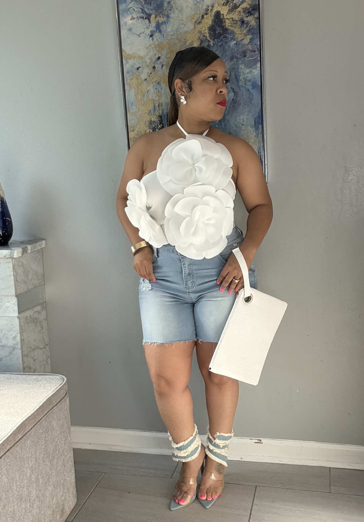 Bloom in Style 🌺 This 3D Floral Top is Giving Main Character Energy 💕 @SEN FINJANI  #3DFloralTop #BloomingStyle #TrendyOOTD #FloralFashion #StyleInspo 