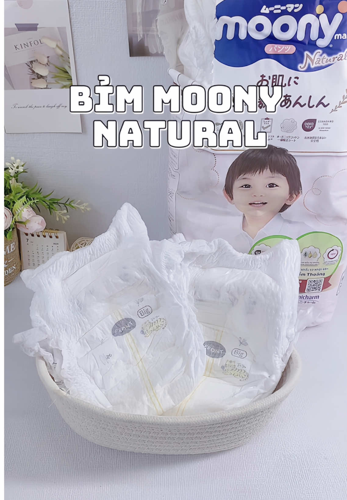 Bỉm Moony phiên bản cải tiến. Các bà đã thử chưa. Độ thấm hút siu tốt. Mềm mịn. Bé mặc đêm ngày đều thoải mái nha. #Moony #TaNhatBan#bimchobe#mebimreview #mebimchamcon 