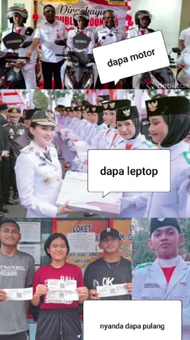 Apresiasi kesenjangan yg begitu jauh untuk anak negeri..seharusnya mendapatkan reward yg sepadan dgn perjuangan adik-adik paskibraka tapi miris di belahan negeri yg lain Bahakan ada yang tak biasa pulang ke kampung halamannya karna tak ada biaya. #fyp #viralvideo #viraltiktok 