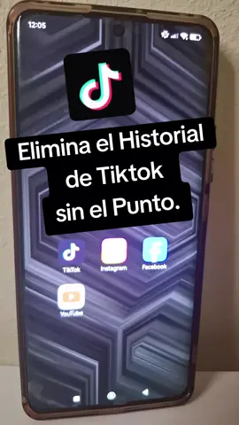 Elimina  el historial  de tiktok  sin el punto #telefono #hacks #celular #AprendeConTikTok #AprendeEnTikTok 