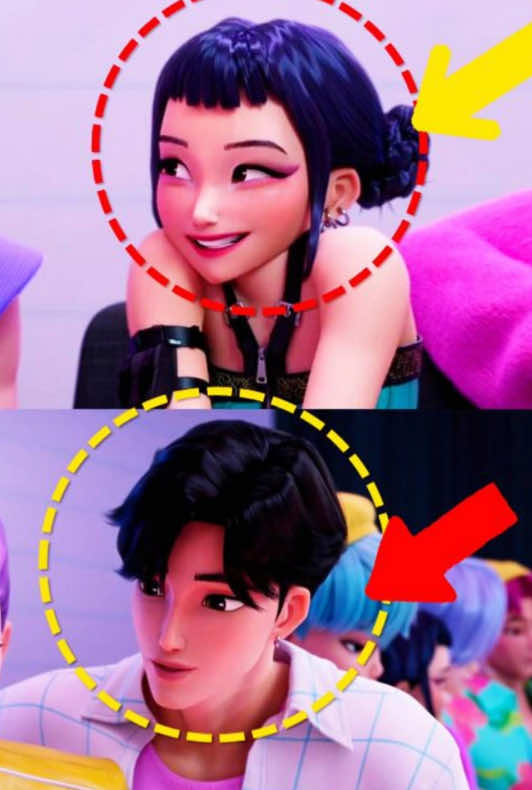 No one realizes that Jinu and Zoey are actually siblings #fyp #funnyvideo #animation #Kpop demon hunters details #cartoon 