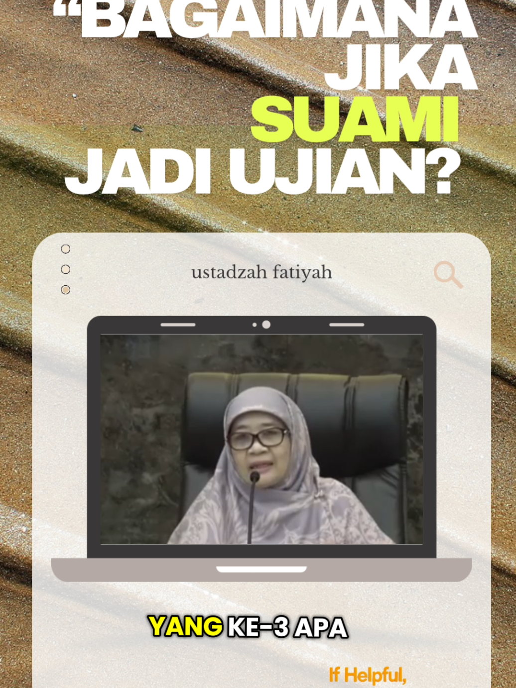 Kadang ujian itu datang dari orang terdekat, bahkan dari seorang suami. Tapi jangan khawatir, Al-Qur’an telah mengajarkan doa yang indah dalam Surah At-Tahrim ayat 11. Doa istri Nabi Nuh dan istri Fir’aun menjadi pelajaran bahwa ketika suami menjadi ujian, maka kekuatan doa bisa menjadi penyelamat. 🌿  #UjianRumahTangga #DoaIstriSalehah #AtTahrim11 #BelajarDariAlQuran #KekuatanDoa