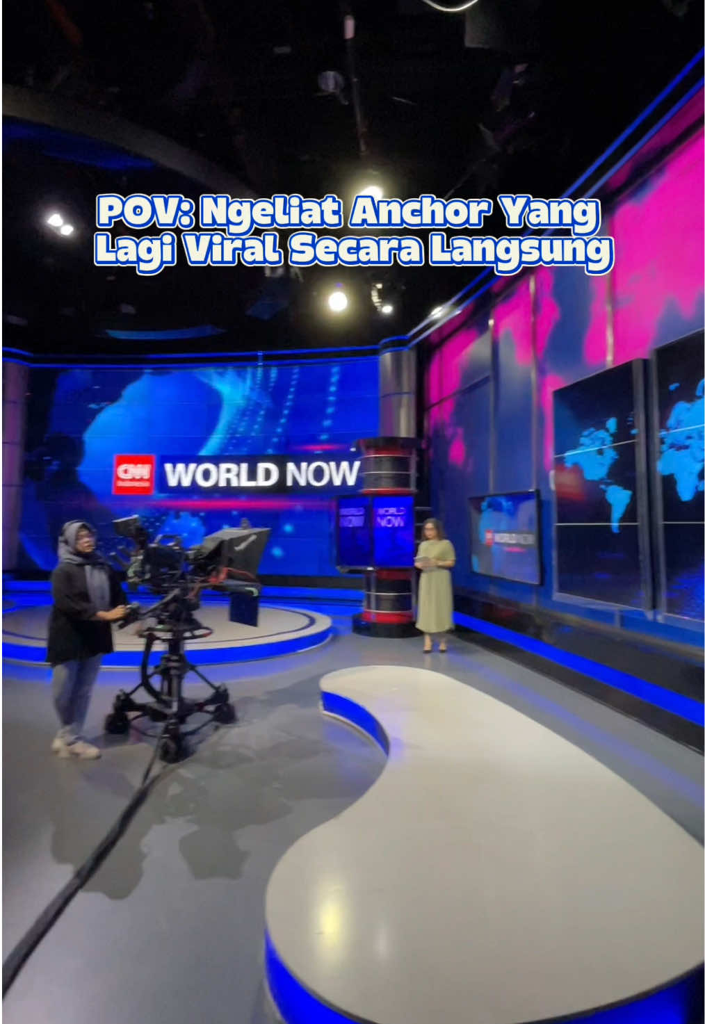 Lagi studio visit… eh ketemu kakak Anchor yang lagi viral itu😆 #TransMediaSosial #TMS #KataSosialMedia #AnchorCNN #fyp