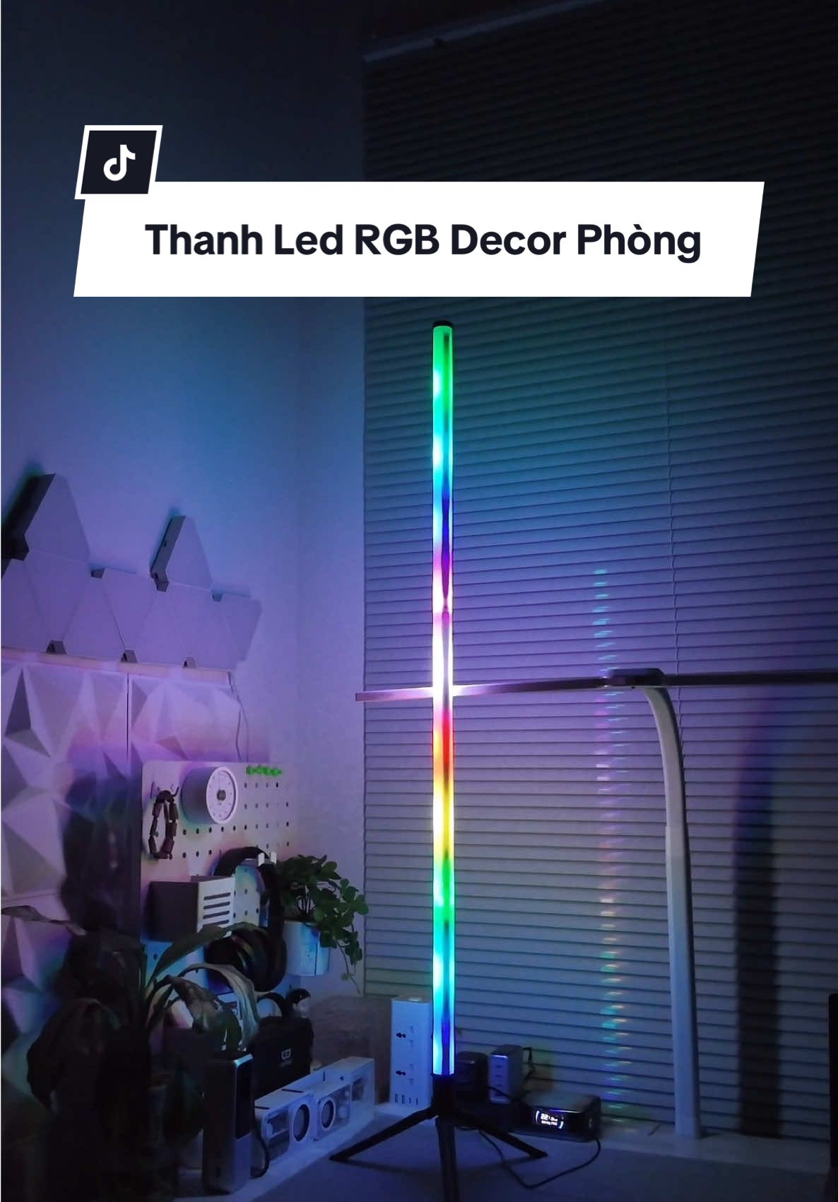 Thanh LED RGB đổi màu decor phòng cực đẹp #thanhledrgb #denledtrangtri #ledrgb #datnhacua 