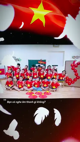 Bạn có nghe âm thanh gì không? Chào quốc khánh 2/9 cùng cô trò mầm non Hồng Nhung ạ ❤️#mamnon #quốckhánh2_9_vietnam🇻🇳🇻🇳🇻🇳 #vairal #quốckhánh2025 #trend2_9 