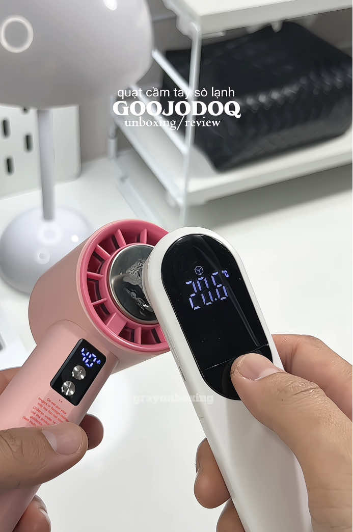 quạt cầm tay sò lạnh GOOJODOQ#quatcamtay #goojodoq #solanh #muahe2025 #xuhuong 