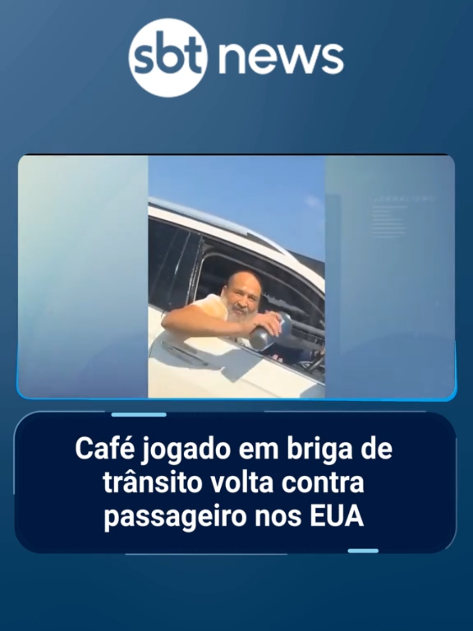 Uma briga de trânsito nos Estados Unidos terminou com uma cena inusitada. Um passageiro no banco da frente tentou jogar café quente no ocupante de outro carro, mas o vento fez o líquido voltar direto para o seu próprio rosto. O flagrante circula nas redes sociais e viralizou como exemplo de quando o “feitiço vira contra o feiticeiro”. #sbtnews #notícias #sbtmanha #briga #brigadetransito #discussao #instantkarma #karmainstantaneo #flagra #flagrante #café #briga #trânsito #passageiro #eua #tiktoknoticias #tiktoknews #foryoupage #forupage #fyp #noticias