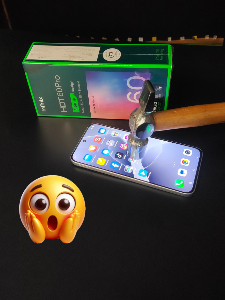 Infinix Hot 60 Pro, Corning Gorilla Glass 7i Protection Test, Display Screen Scratch Test #infinix 