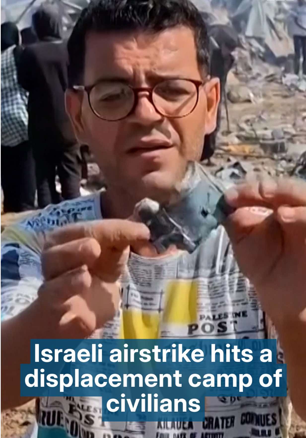 Residents fled the strikes on Deir Al Balah, which hit over 100 tents. #Israel #Gaza