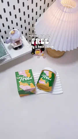 Muốn tóc tới phồng và da mịn màng thì sắm ngay em muối tắm gội đa năng Free này nha #baresoul #hairscrub #tocbetdau 