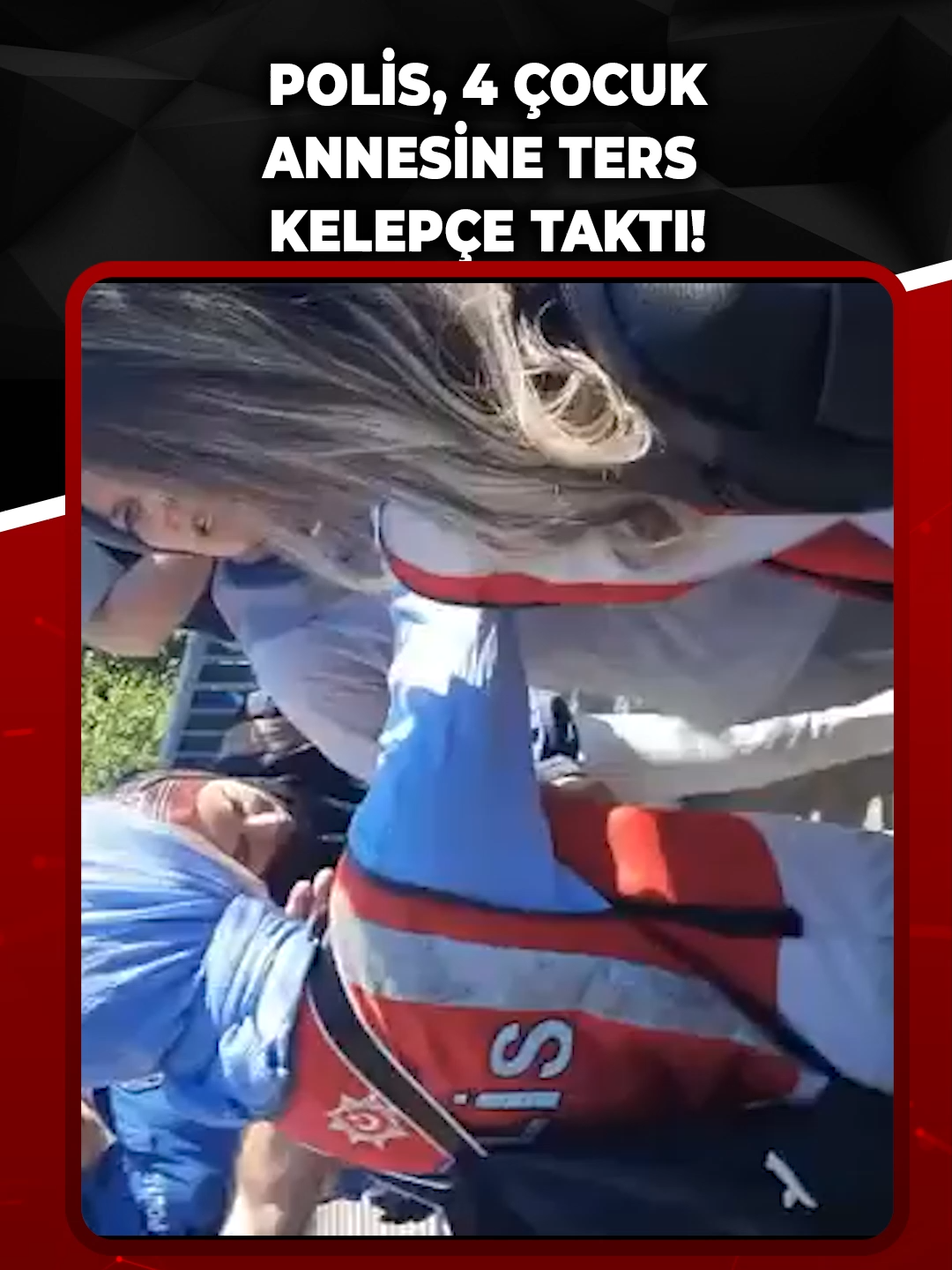 Evinin yıkılmaması için direnen 4 çocuklu kadına ters kelepçe taktılar!