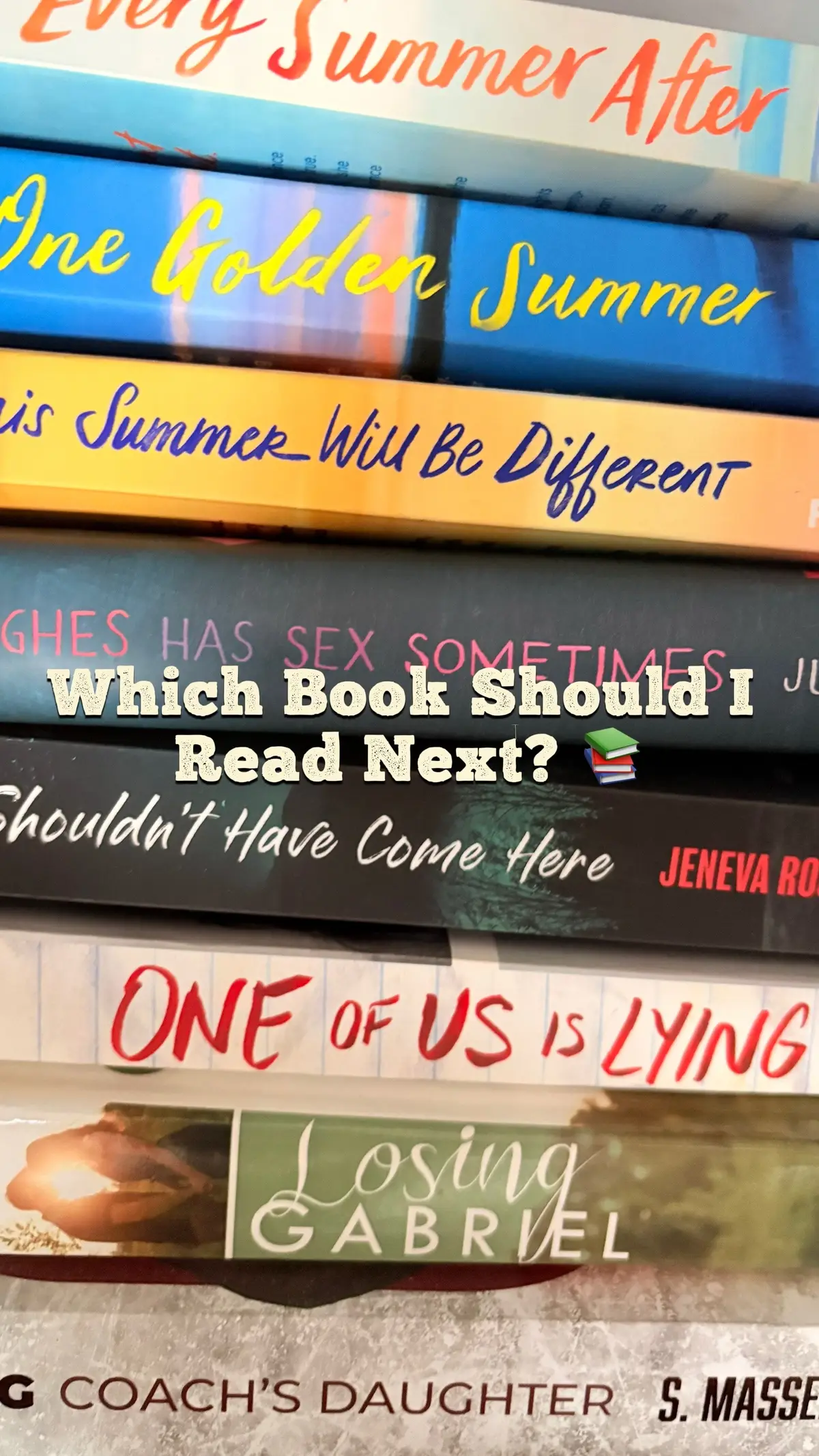 Family Of Liars by E. Lockhart  The Perfect Marriage by Jeneva Rose  This Summer Will Be Different by Carley Fortune In Good Company by Kat Singleton You Shouldn’t Have Come Here by Jeneva Rose  Let me know 🫶🏾 #BookTok #readinglist #tbrbookshelf #fyp #viral 