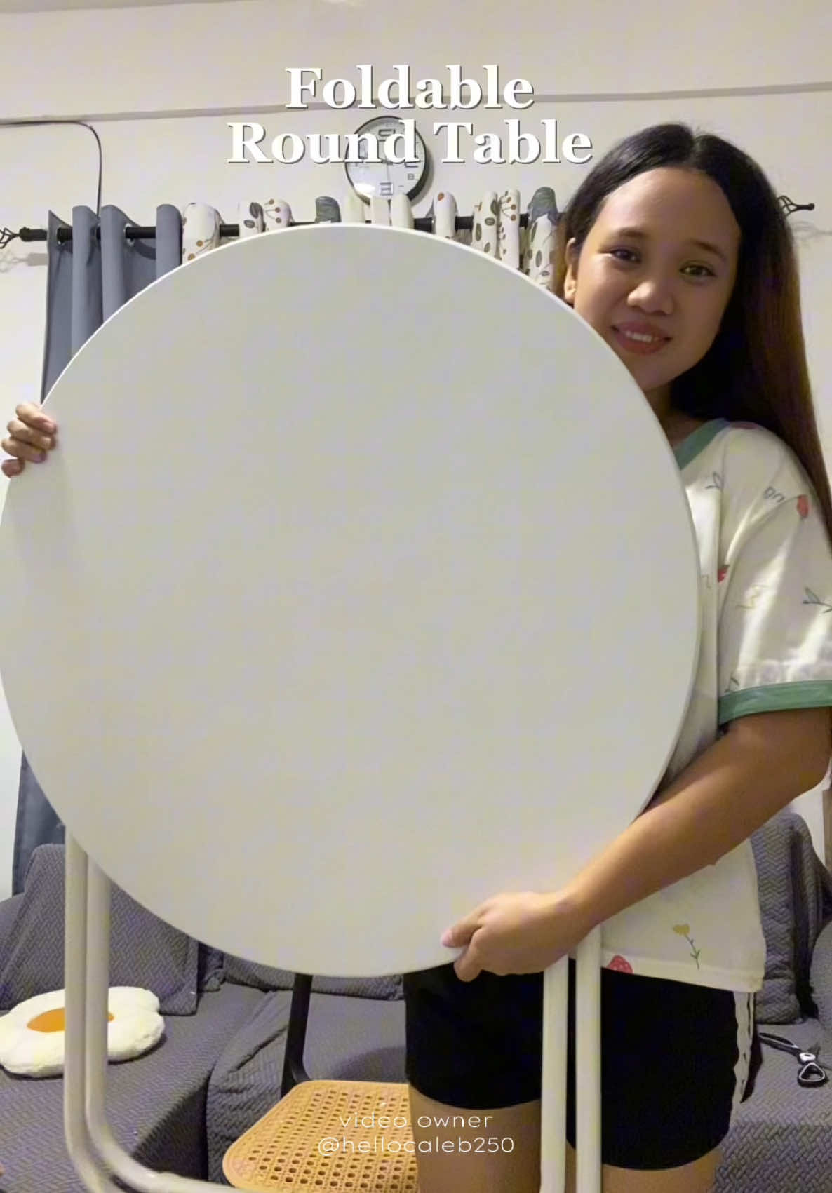 Pag ganito ba naman kaganda ang quality ng table mo eh gaganahan ka talagang kumain!🤣  #table #roundtable #foldingtable #portable #fyp 