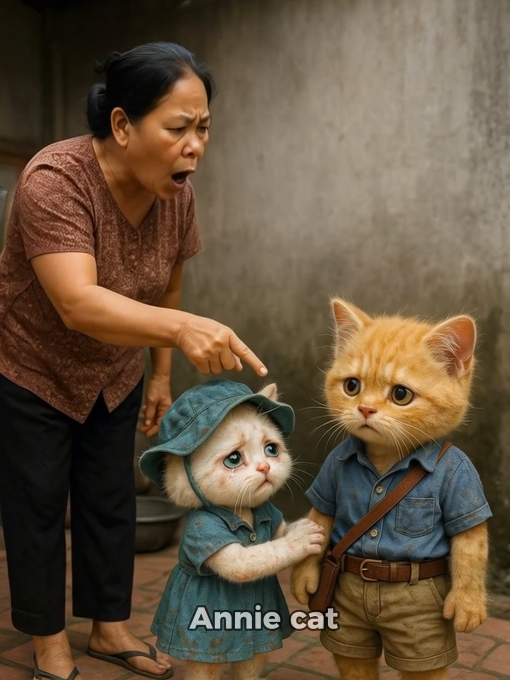 The cat accidentally broke the owner's jar of eggplant.#poorcat #ai #cat #sad #viral #foryoupage #animation #fyp #aicat 