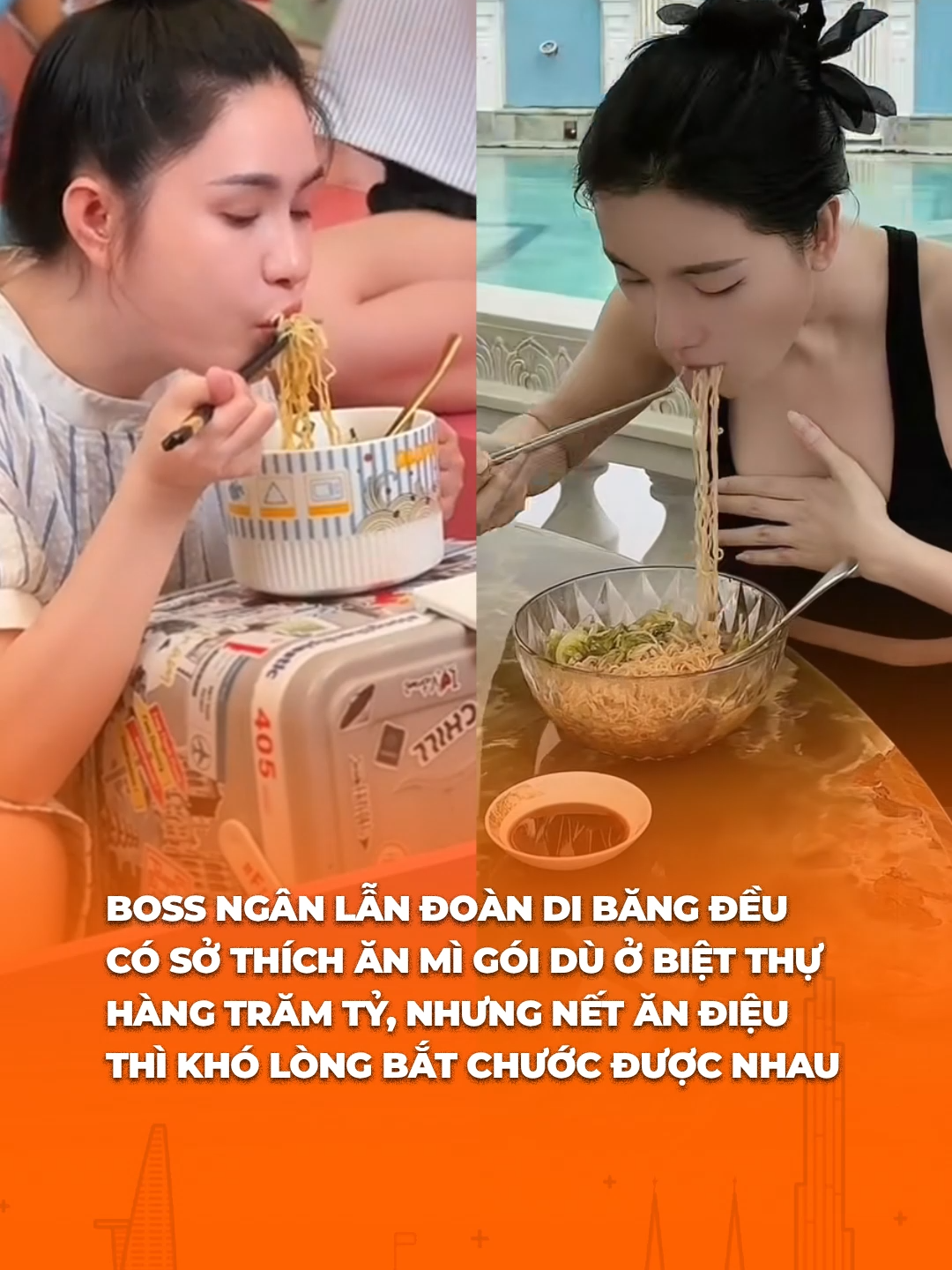 Người sống nhà 500 tỷ, người chuẩn bị chuyển biệt thự 400 tỷ nhưng cả Boss Ngân lẫn Đoàn Di Băng đều có sở thích ăn mì gói #yan #yan45s #tiktoknews #tiktokgiaitri #doandibang #ngancolagen #anmigoi