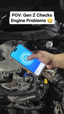 POV: Gen Z checks engine problems. Car techs simplifying their jobs. #newcarsales #usedcarsales #cardealership