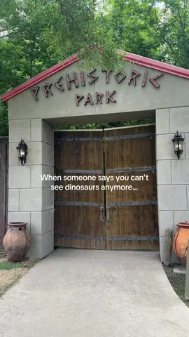 Who said dinos are gone? They’re right here waiting for you 🦖✨ #prehistoricpark #breauxbridgelouisiana #dinosaurs #FamilyFun #thingstodo 