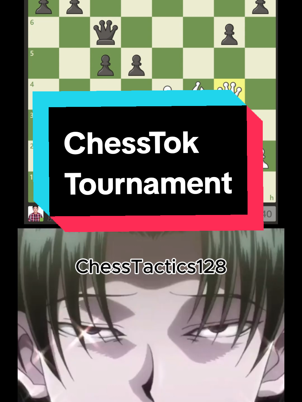 @Yoseph Taher Goat in Tournament ChessTok  #yosephtaher #chesstactics #ajedrez #chess #chesscom #anime #torneo #chesstok 