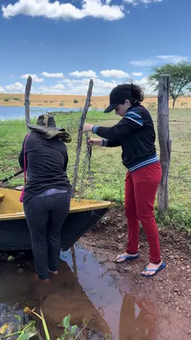 Dia de pescaria aqui no sítio #pesca #diversao 