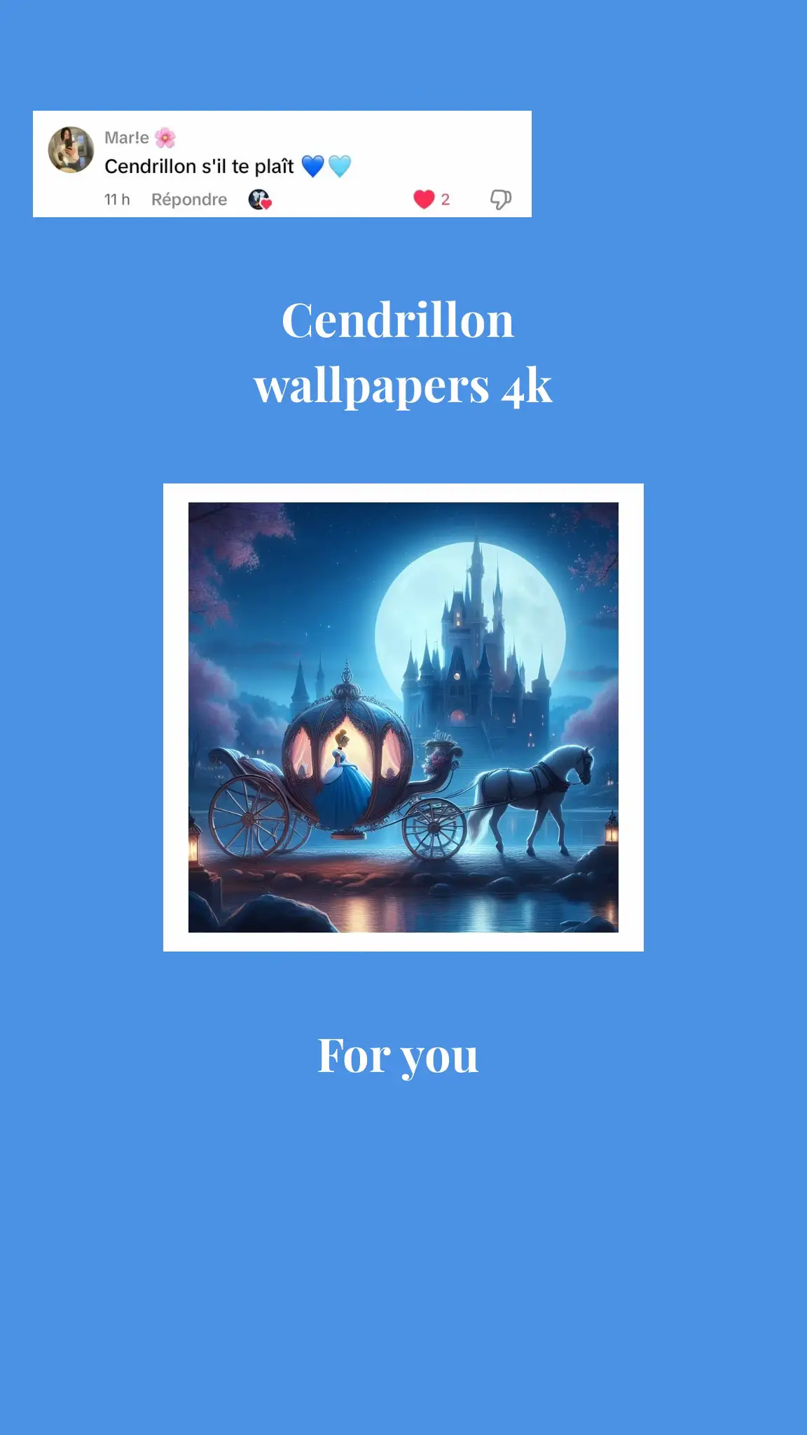 #Cendrillon #Cinderella #DisneyWallpapers #Disney4K #FondEcran4K #DisneyPrincess #DisneyMagic #DisneyClassics #AnimationFans #DisneyAddict #pourtoi 