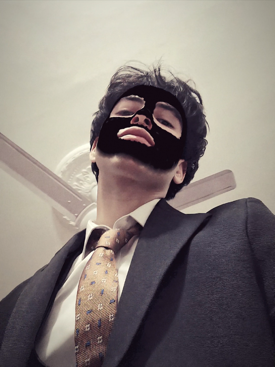يلا هاي الوداعيه حختفي فترة وارجع 👋🏻#CapCut #suit #maskfilter #fineshyt #black 